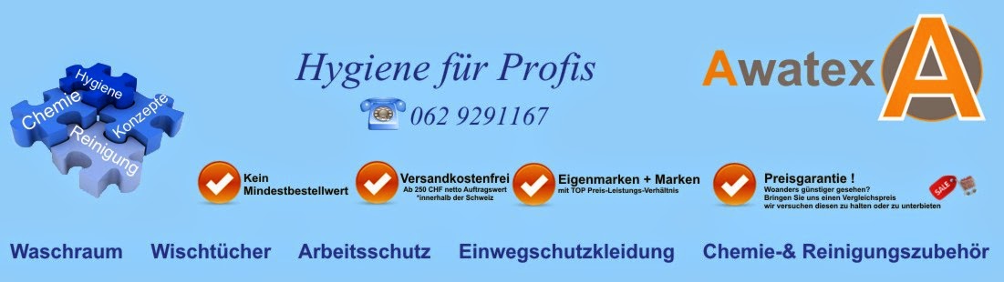 Awatex Hygiene CH Schweiz Chemie Reinigung Arbeitschutz  detektierbare Produkte 5S Schattenwand 