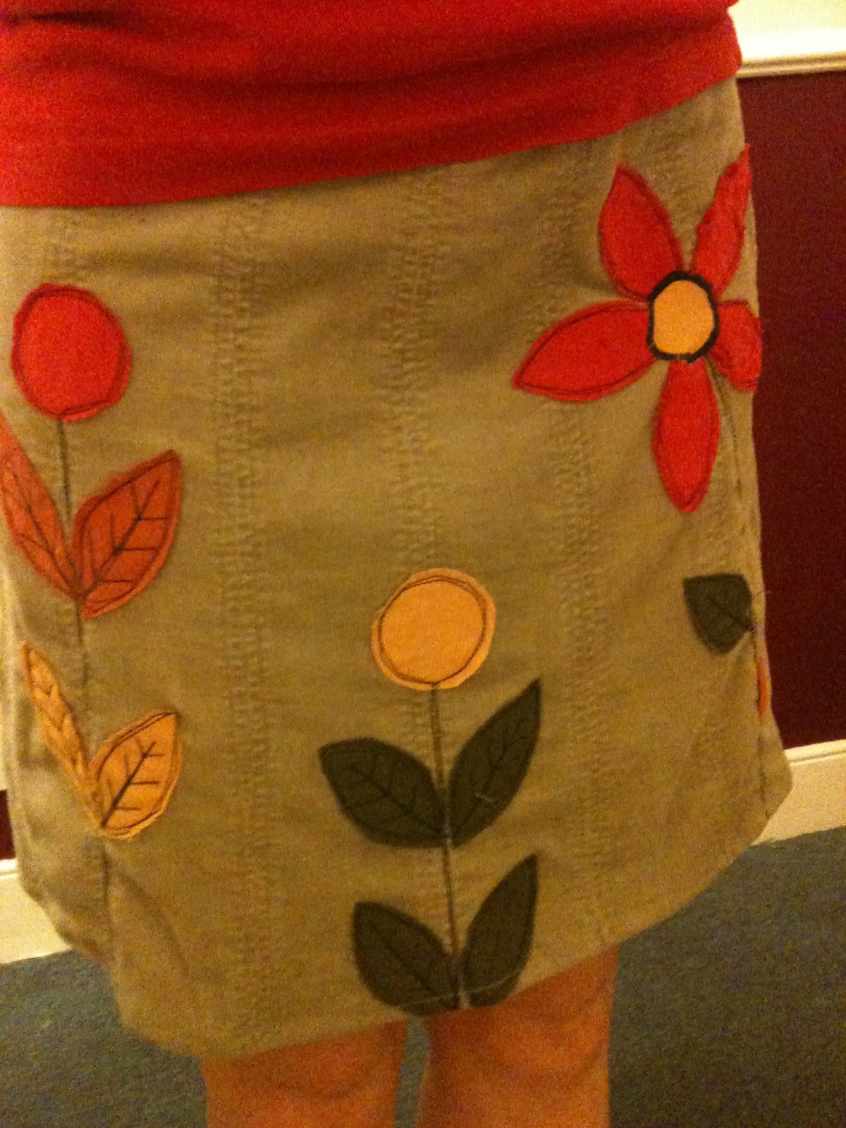 ragbags and gladrags Made by the Sea Flower Applique Skirt