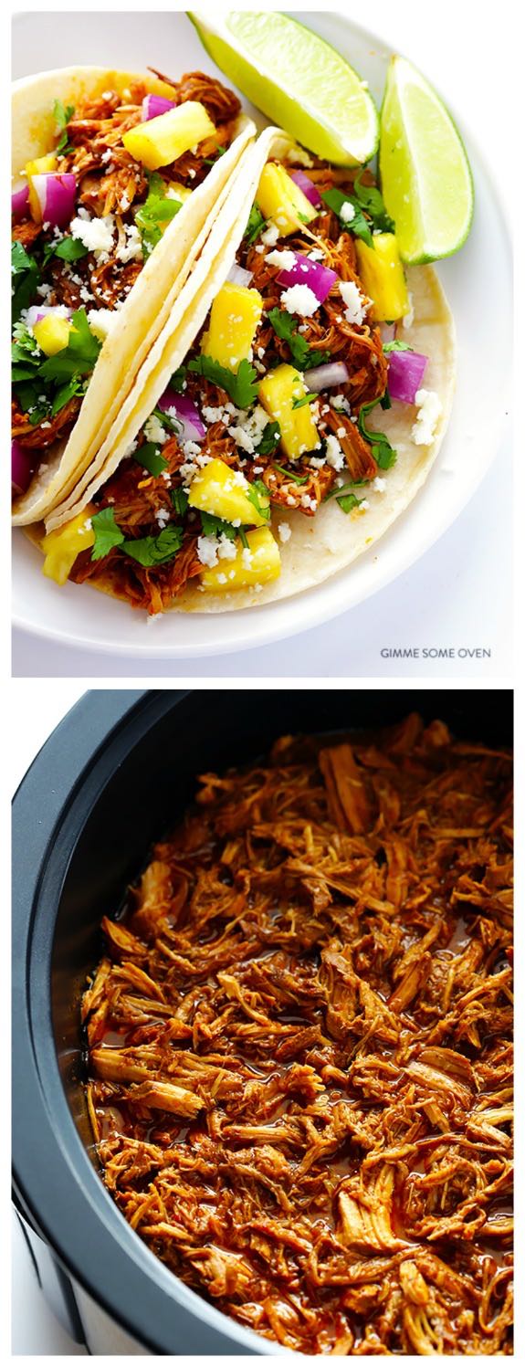 Slow Cooker from Scratch® Slow Cooker Tacos al Pastor from Gimme Some Oven