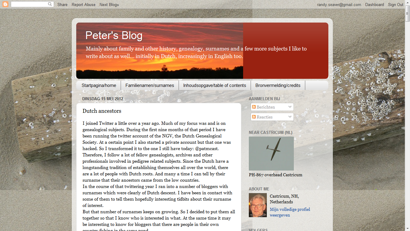 GeneaMusings Got Dutch Ancestry? Tell Peter!