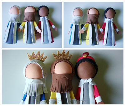 detalles de las barbas,el pelo y las coronas de los Fofuchos reyes Magos Pelos-barbas-y-coronas-Fofuchos-reyes-magos-colaboracion-con-creavea