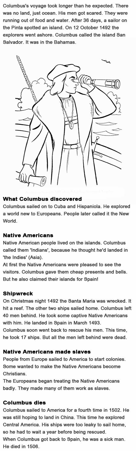 Facts on Christopher Columbus for kids