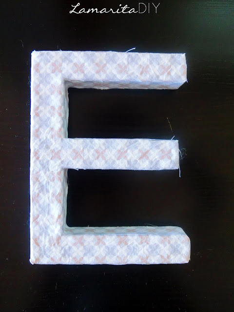Lamarita DIY: Letras de cartón decoradas