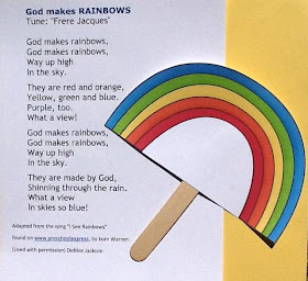 http://www.biblefunforkids.com/2013/02/god-makes-rainbows-song-for-preschool.html