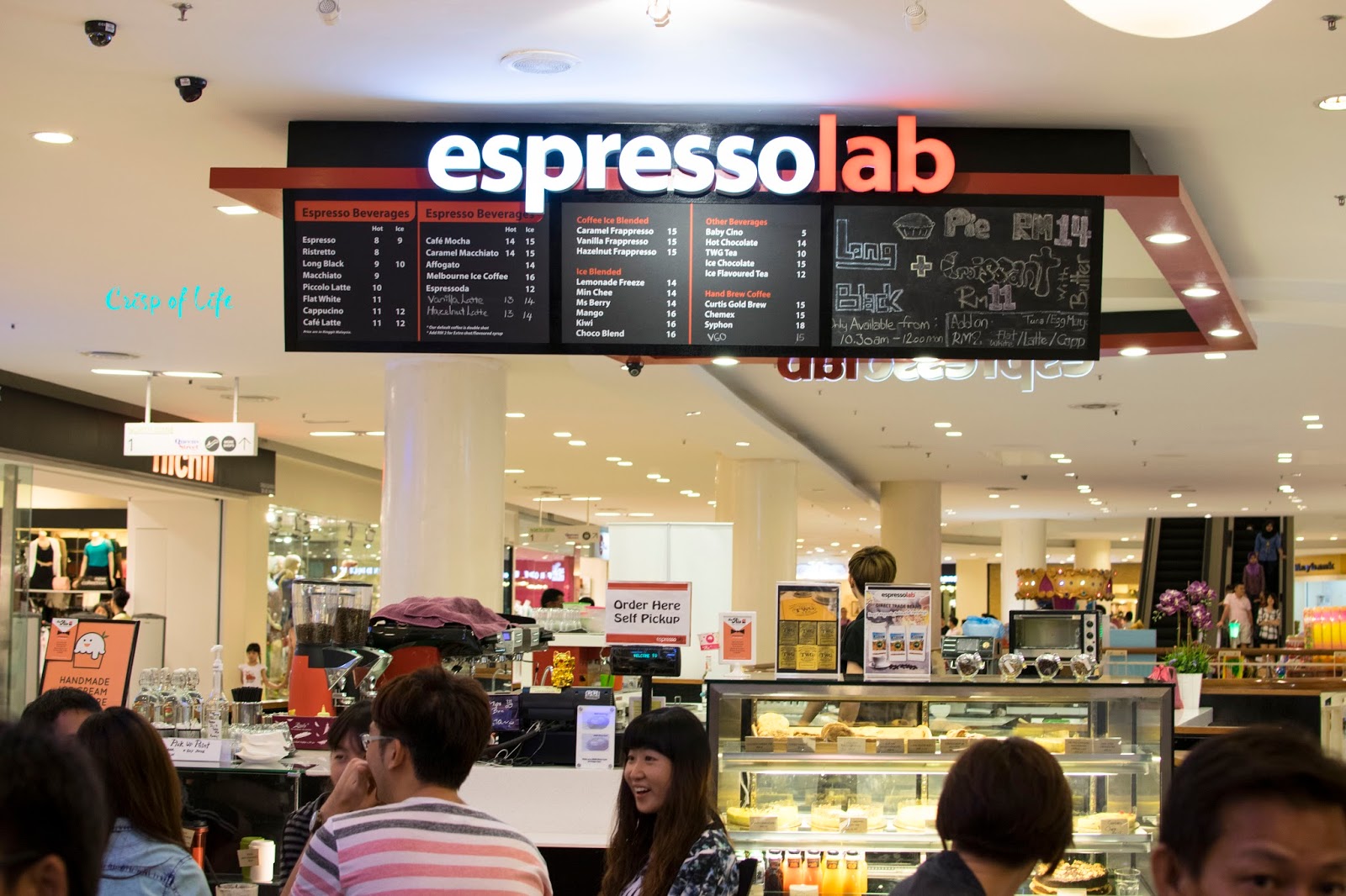 Espresso Lab Queensbay Mall, Penang Crisp of Life Penang Food