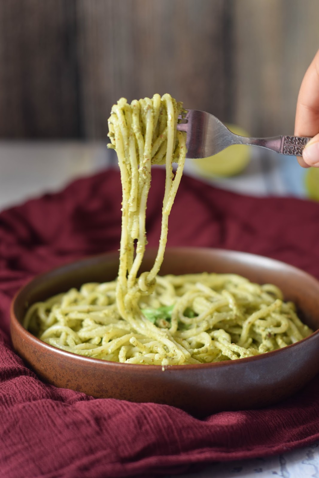 Flax Pesto Spaghetti Cooking With Sapana