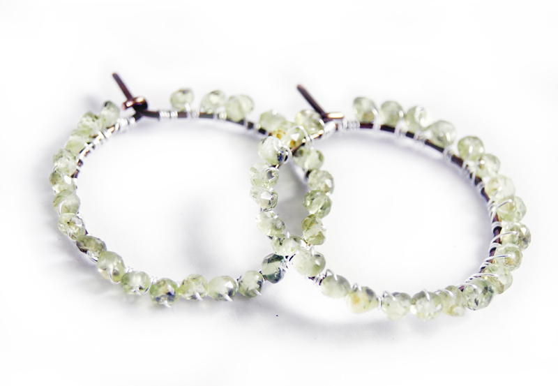 Wire Wrapped Gemstone Hoop Earrings Tutorial / The Beading Gem