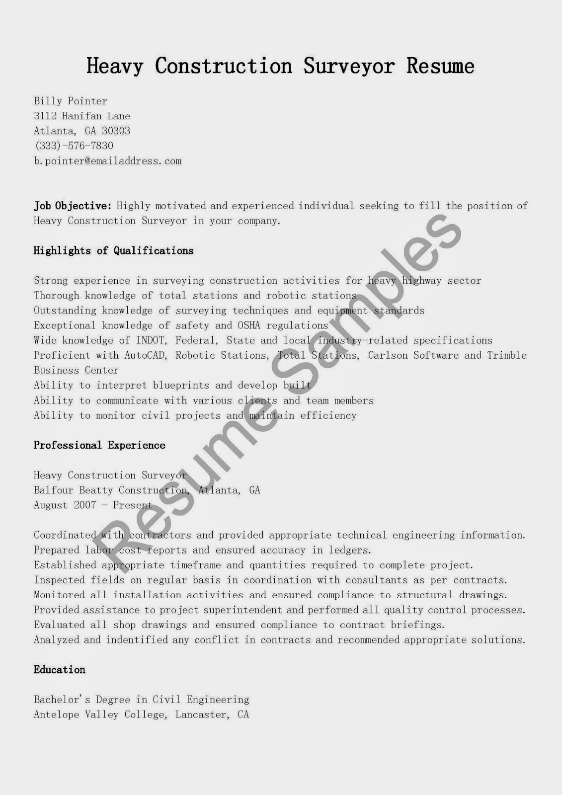 Heavy Construction Surveyor Sle Resume resume sles heavy construction surveyor resume sle Heavy Construction Surveyor Sle Resume resume sles heavy construction surveyor resume sle
