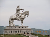 Equestrian statue of Genghis Khan at Tsonjin Boldog, Mongolia