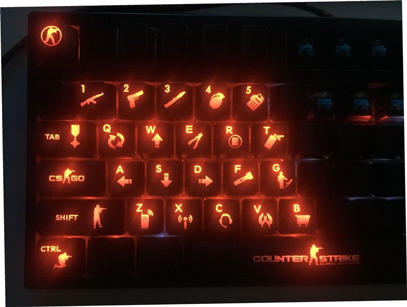 New ABS CS GO Backlit 26 keys keycaps set For Gaming Mechanical Keyboard