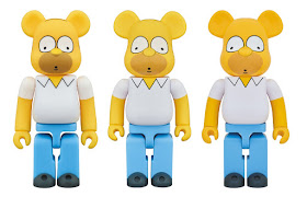 The Simpsons Homer Simpson 100%, 400% & 1,000% Be@rbrick Vinyl Figures by Medicom Toy