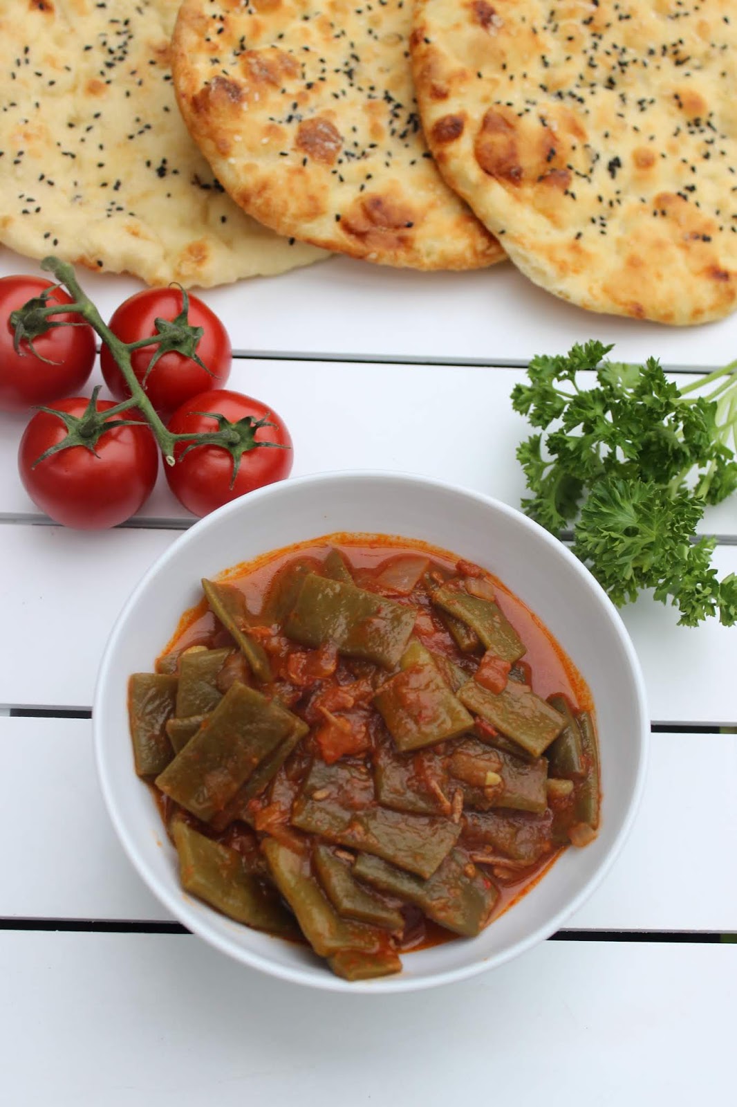 Gruensteinkitchen Taze Fasulye Yemegi Turkischer Buschbohnen Oder Stangenbohneneintopf