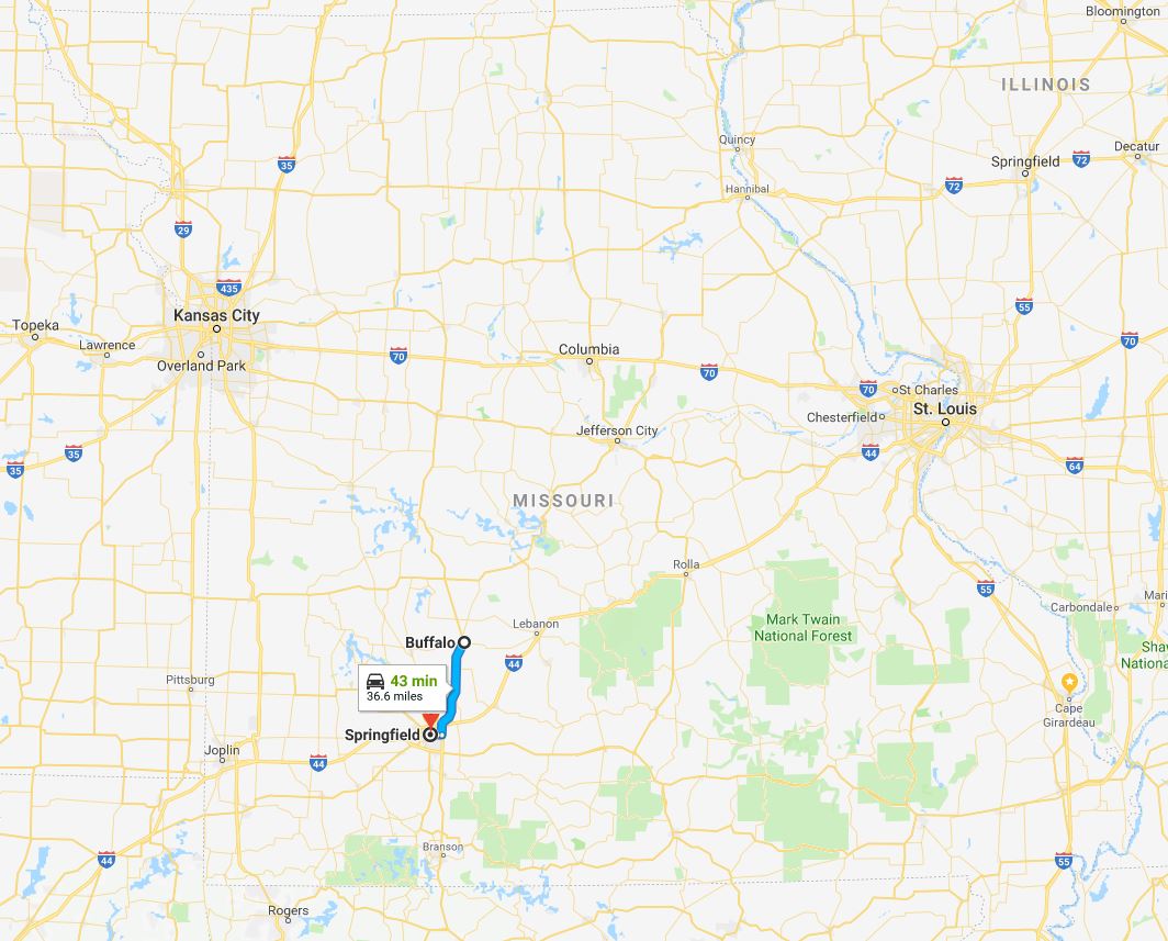 Highway 65 Missouri Map Just A Car Guy: When U.s. 65 Opened From Springfield To Branson In 1966 It  Was, Until Then, The Most Expensive Stretch Of Road, Mile For Mile, Yet  Built In Missouri.
