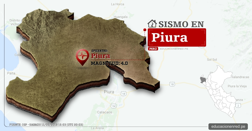 Temblor en Piura de Magnitud 4.0 (Hoy Sábado 11 Mayo 2019) Sismo Epicentro Piura - IGP - www.igp.gob.pe Temblor en Piura de Magnitud 4.0 (Hoy Sábado 11 Mayo 2019) Sismo Epicentro Piura - IGP - www.igp.gob.pe