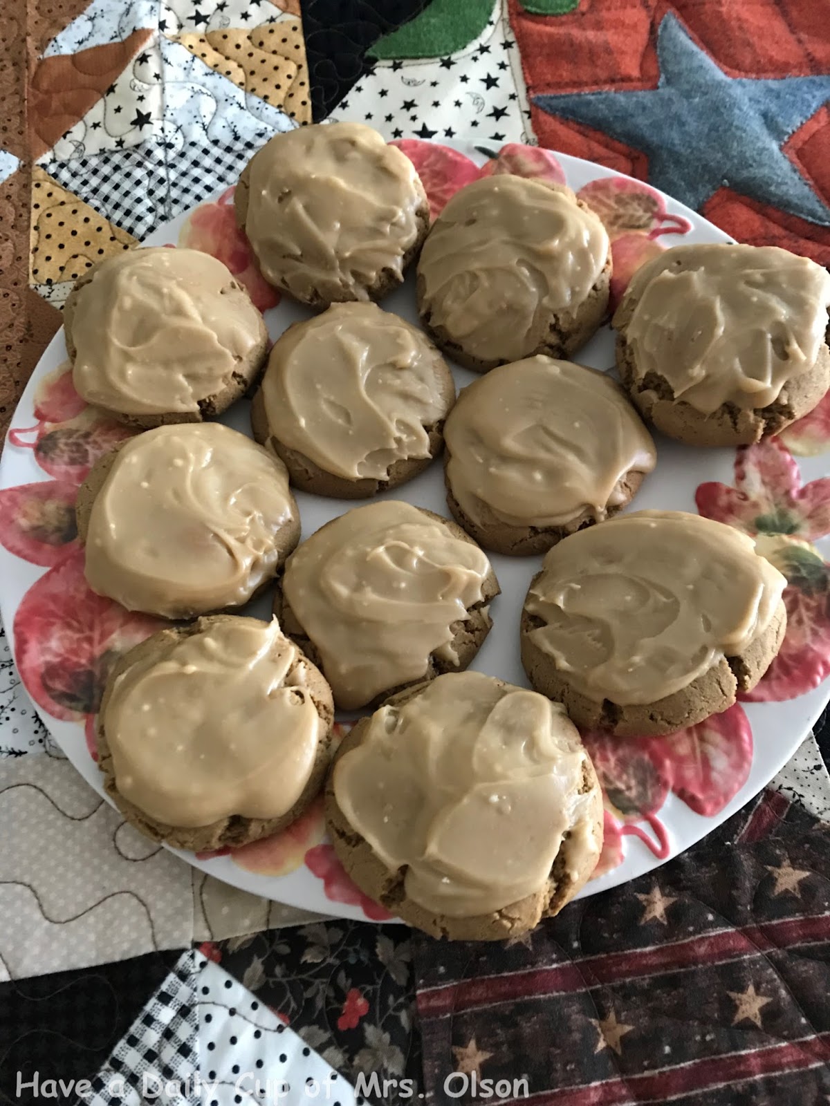 Frosted Ginger Cookies Have a Daily Cup of Mrs. Olson