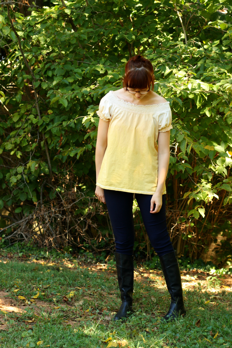 DIY ombre tea dyed off the shoulder top DIY ombre tea dyed off the shoulder top