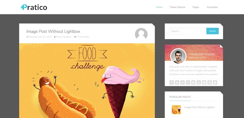 Pratico Free Blogger Template