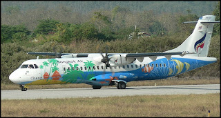 colorfully painted Bangkok Airways plane - image by Bangkok Airways