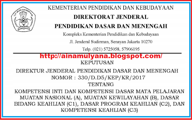 Ki Dan Kd Kurikulum 2013 Smk Revisi 2018