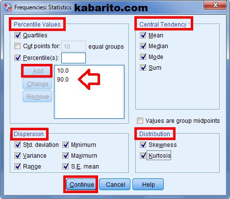 Olah Data Statistik Deskriptif Menggunakan SPSS - kabarito.com mengatur pilihan statistik untuk kuartil dan persentil