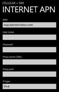 Mobilicity APN Settings for Windows Phone