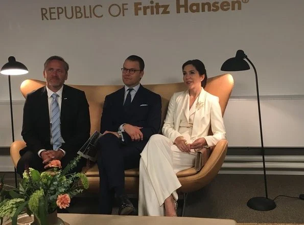 Crown Princess Mary of Denmark and Prince Daniel of Sweden visited the AB Sverige Design Lounge (Designlounge) in Stockholm