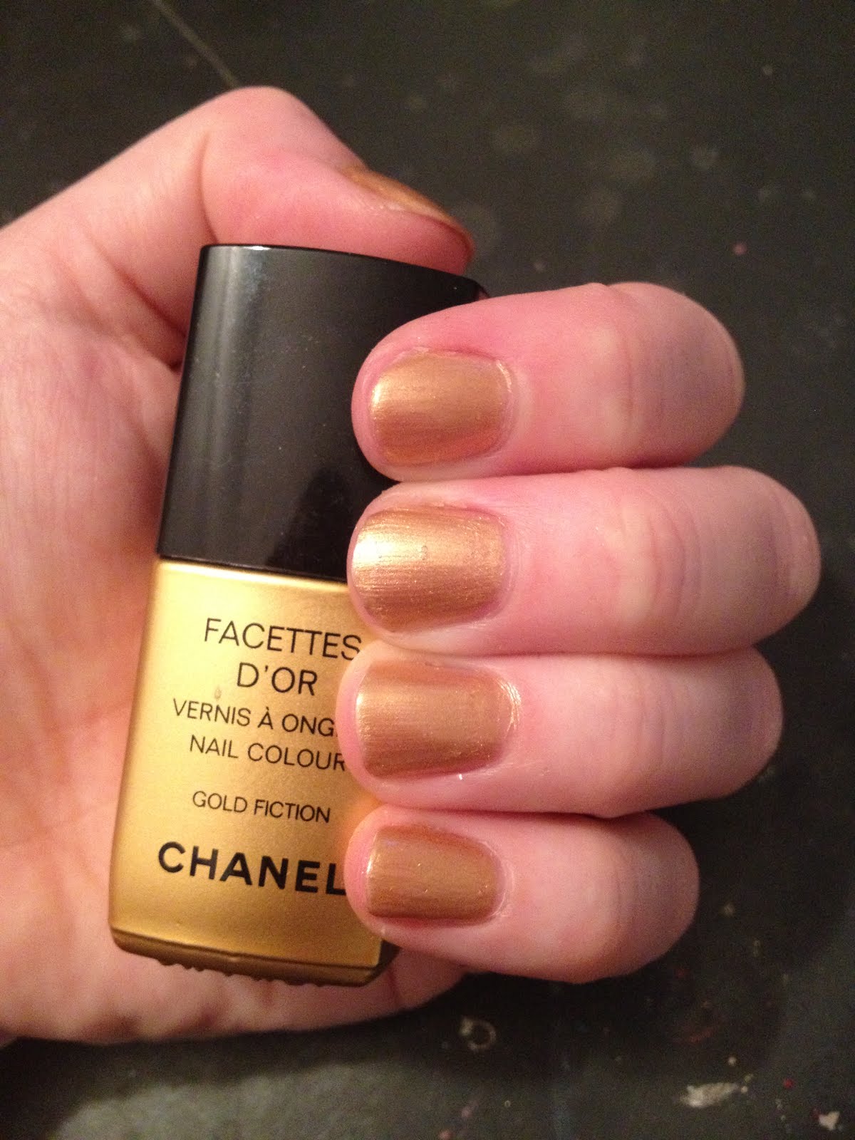 The Beauty of Life: 12 Days of Nail Colors from Jamie and Katie: Chanel Gold Fiction OPI Private Jet