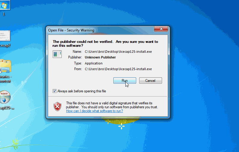 Failed to create license directory