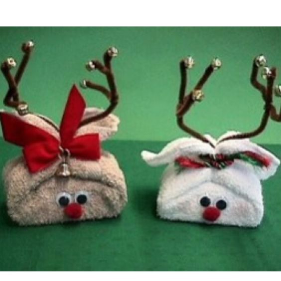 DIY Reindeer Washcloths Home For The Holidaze