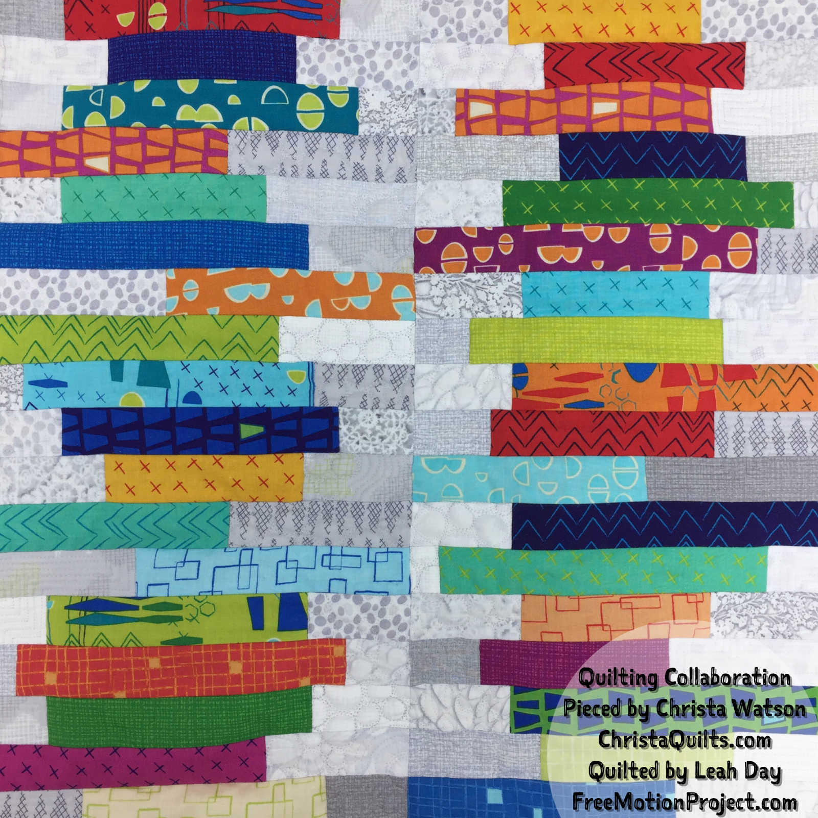 The Free Motion Quilting Project: Quilting Busy Fabrics Collaboration ...