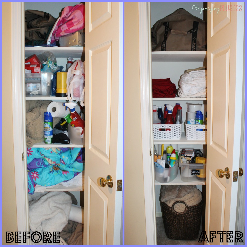 Organizing Plus 123 TWO Linen Closet Makeovers!