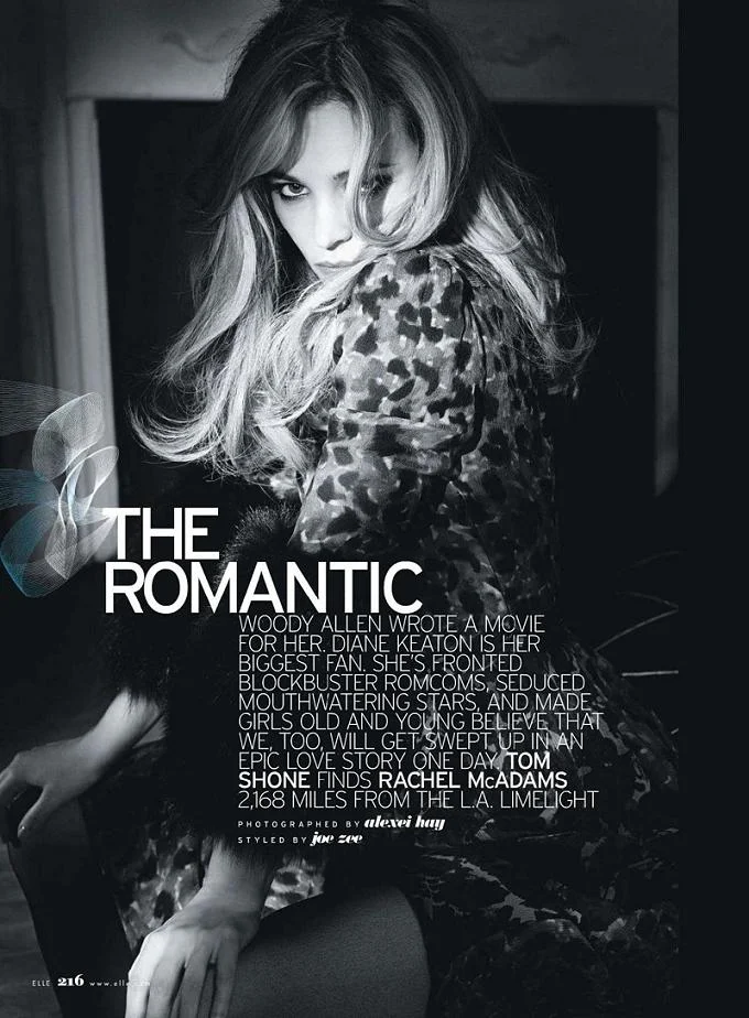 The Romantic: Rachel McAdams by Alexei Hay for Elle US June 2011