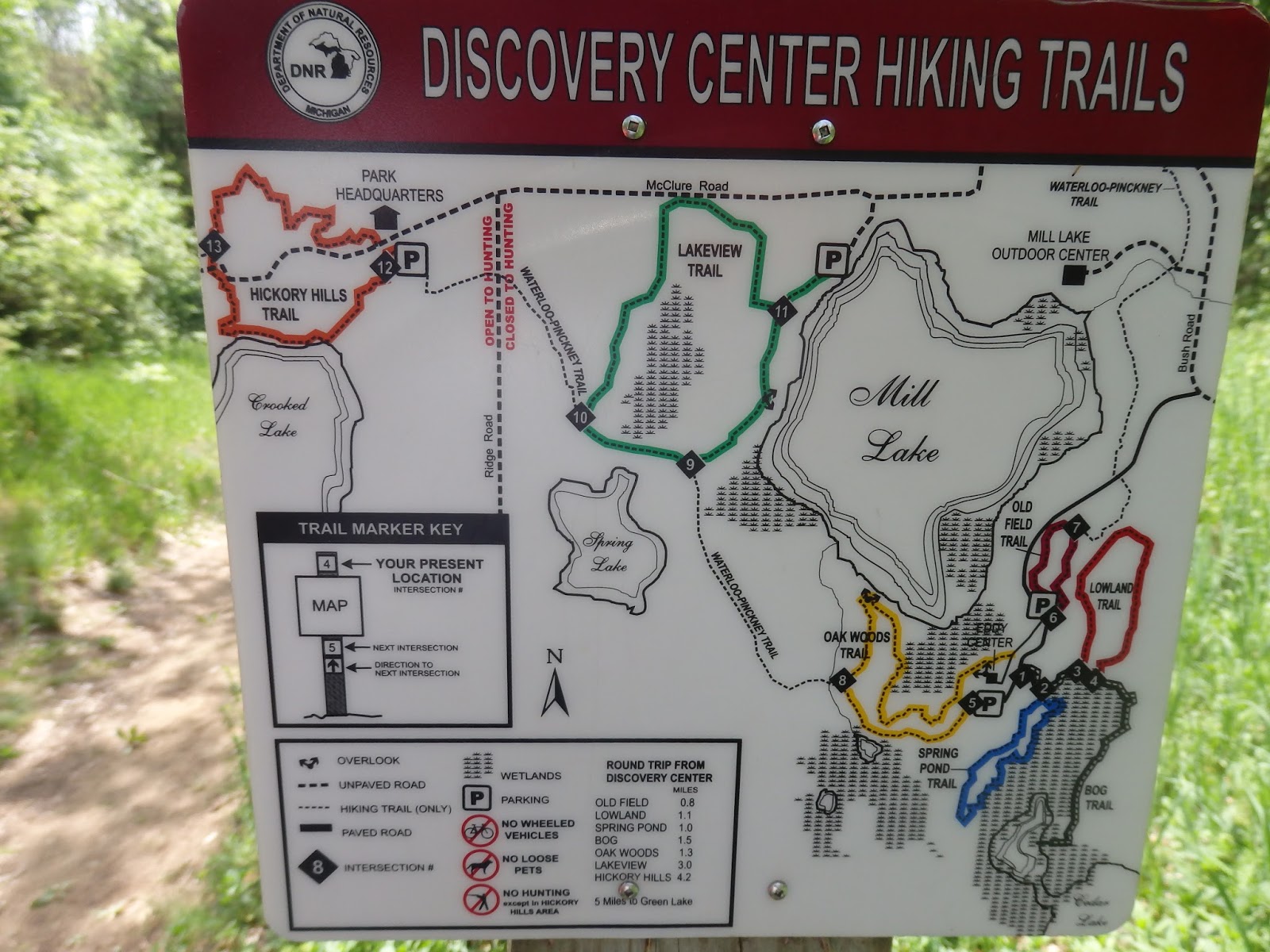 Waterloo Pinckney Trail Map 2 On The Road: Walking On The Waterloo-Pinckney Trail