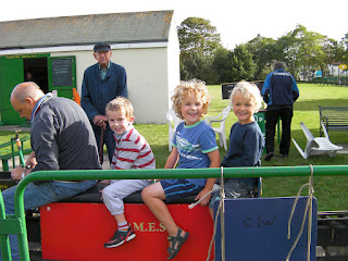 a ride on the miniature trains