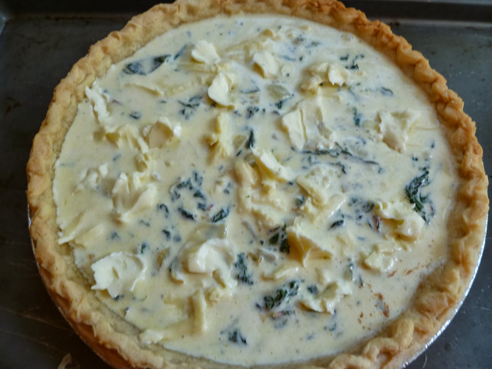 Lindaraxa Swiss Chard, Onion And Gruyere Quiche