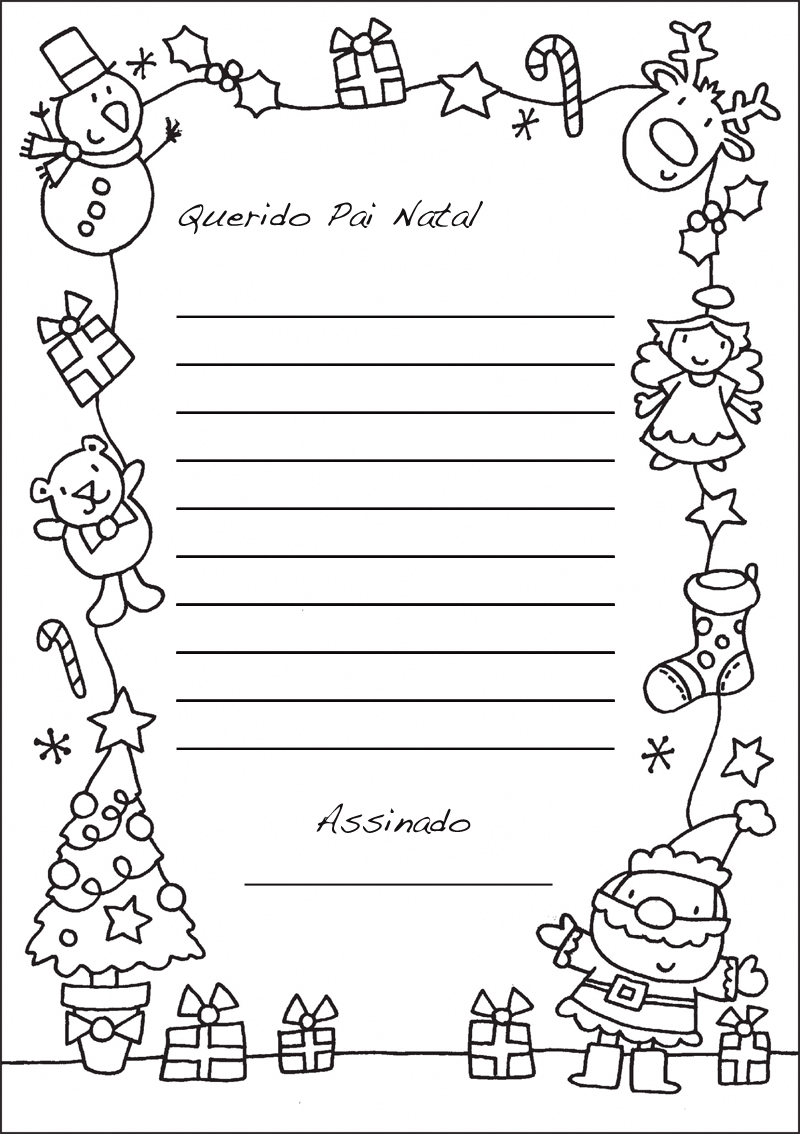 Pintar é divertido - Desenhos para colorir: Carta ao Pai Natal