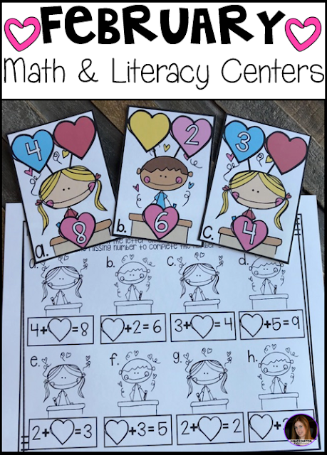 Valentine's Day, dental health and Groundhog's Day. This unit is full of fun hands-on math and literacy centers that are perfect for your kindergartners to help build a strong foundation in math, number sense and literacy skills.