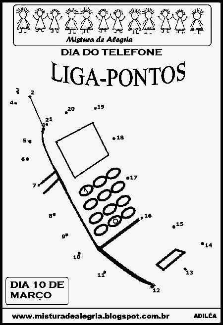 Resultado de imagem para dia do telefone para colorir