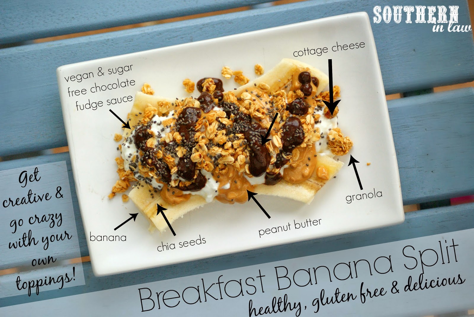 Healthy Banana Split Recipe - Gluten free, low fat, clean eating friendly, sugar free - Healthy Breakfast Ideas