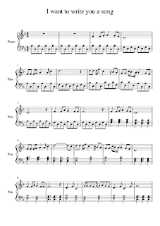 I Want to Write You a Song - One Direction Piano Sheets