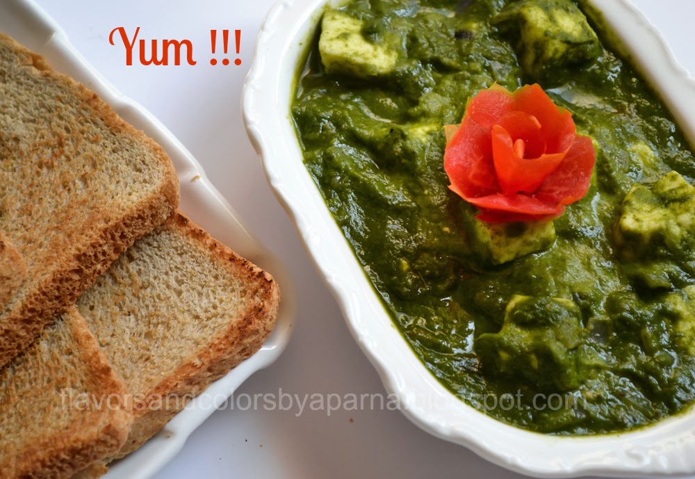 Palak Paneer Flavors N Colors