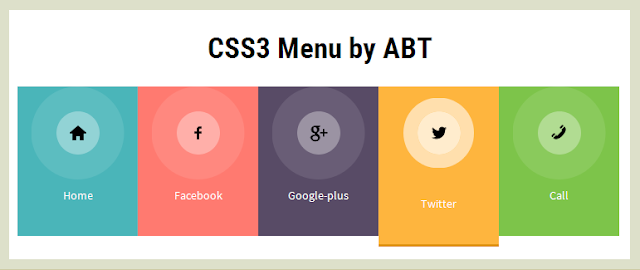 Flat CSS3 Menu
