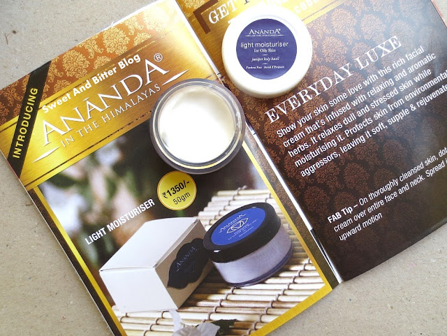 Ananda in the Himalayas Light Moisturiser for Oily Skin