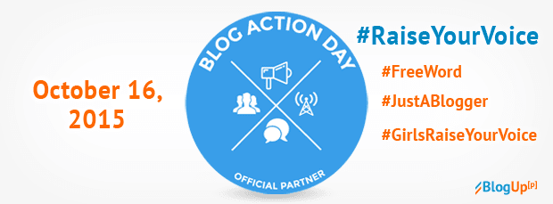 #RaiseYourVoice, Blog Action Day