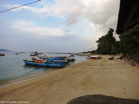 Harbor on Gili Air in Indonesia