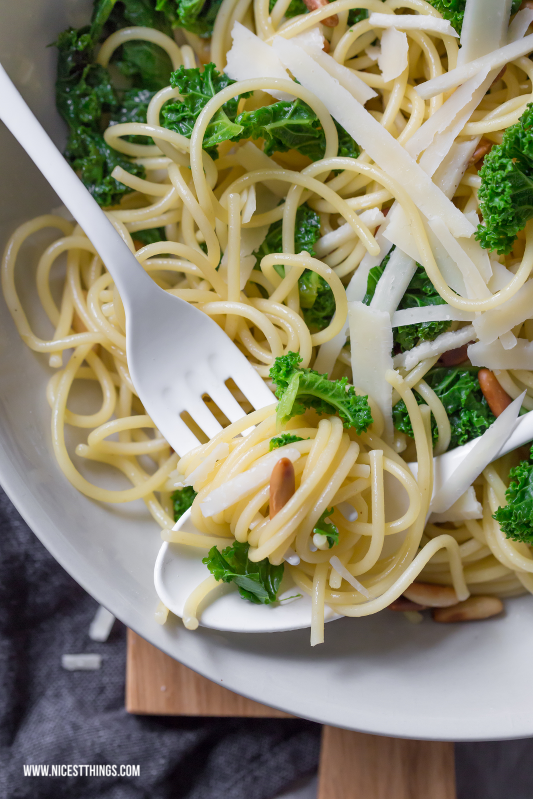 Grünkohl Pasta Kale Spaghetti Rezept #grünkohl #kale #spaghetti