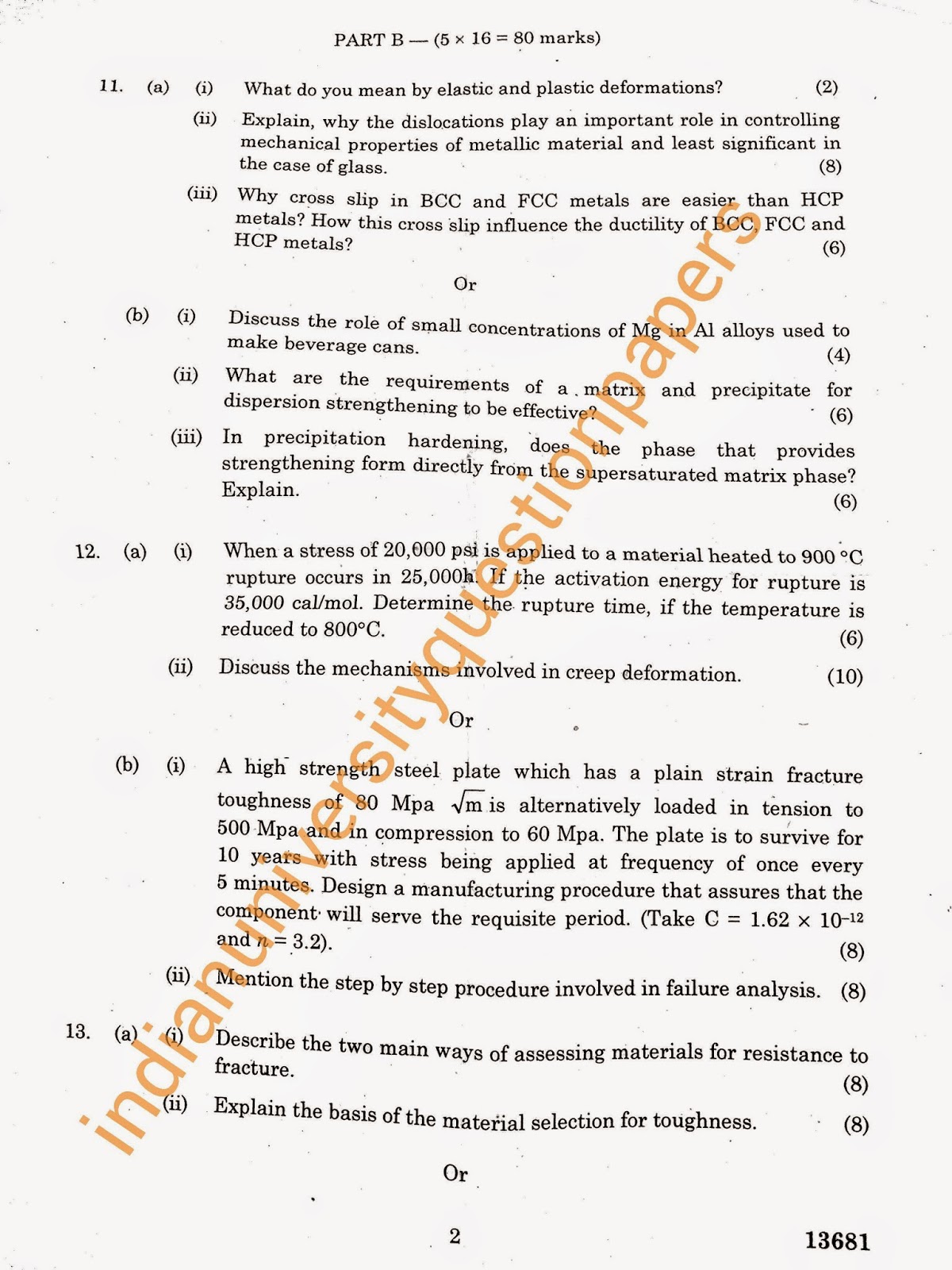 MF7101 Advanced Materials Technology M.E Manufacturing Anna University Chennai 01st Semester