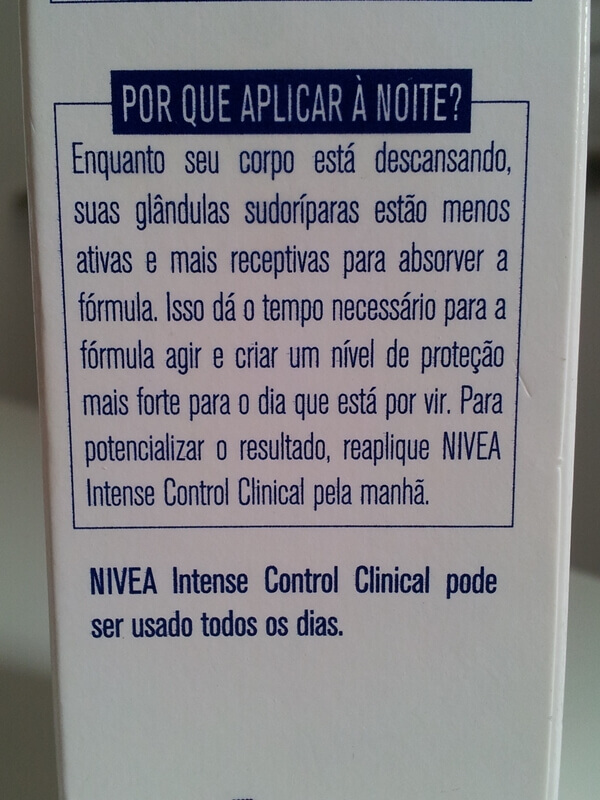 Resenha: Nivea Clinical Intense Control