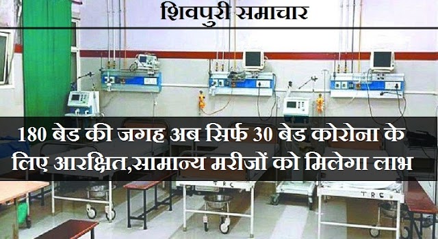 कमजोर हुआ कोरोनाः जिला अस्पताल में आइसोलेशन वार्ड किया बंद, अब केवल 30 बैड आरक्षित - Shivpuri News