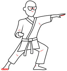 Langkah 7. Super Simpel Menggambar Karateka Langkah 7. Super Simpel Menggambar Karateka